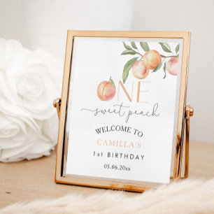 Begrüßung der Sweet Peach Geburtstagsparty Poster