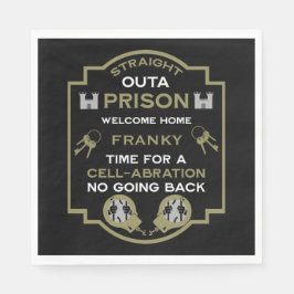 Begrüßung der Zuhause aus dem Gefängnis Serviette