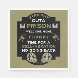 Begrüßung der Zuhause aus dem Gefängnis Serviette