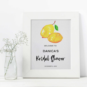 Begrüßung des Brautparty Lemon Theme Letters Poster