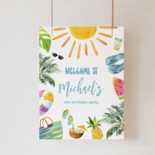 Begrüßung des Ful Pool-Party Fotodruck