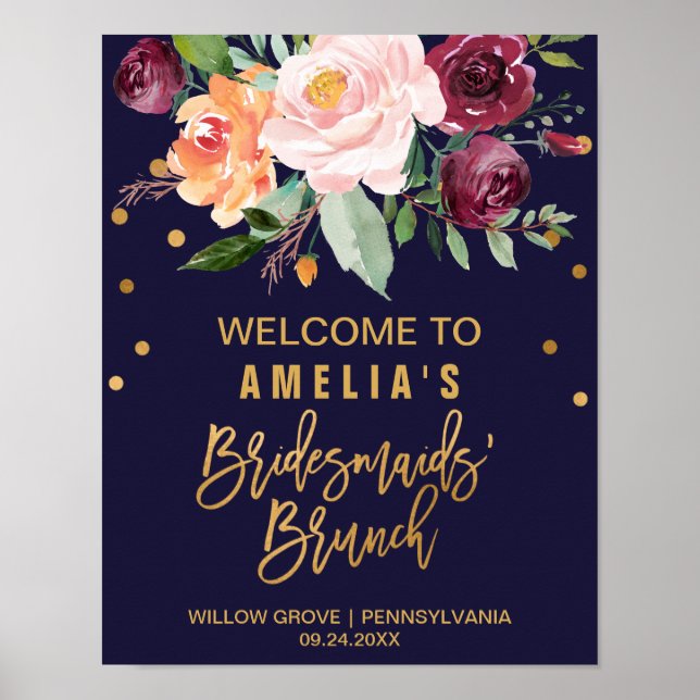 Begrüßung des Herbstbrunch der Blumenbridmaier Poster (Vorne)