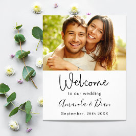 Begrüßung des Hochzeitsprogramms Foto Flyer