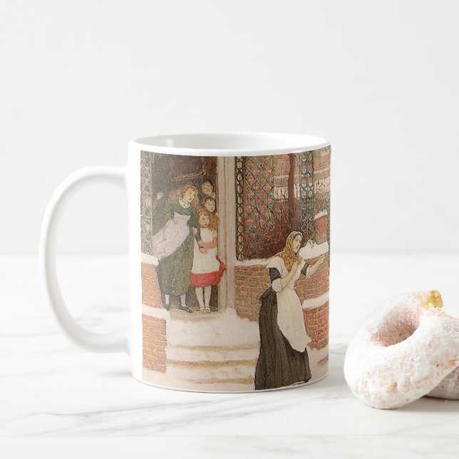 Begrüßung des Postmanns durch Robert Walker Macbet Kaffeetasse (Mit Donut)