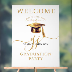 Begrüßung einer Minimalistischen Graduierungsparte Acrylschild