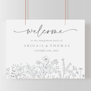 Begrüßung einer neutralen Wildblume Poster