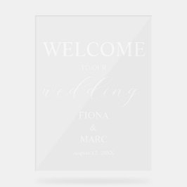 Begrüßung elegant acrylschild