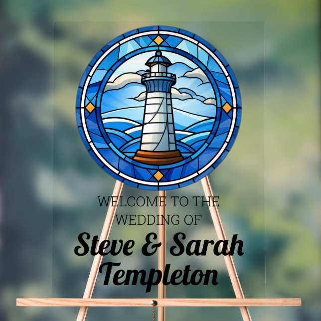 Begrüßung Empfang Schildleuchte Leuchtturm Nautik Acrylschild (Neutral)