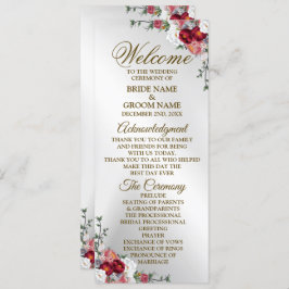 Begrüßung farbenfroher Rot Weiße Blütensilber Programm