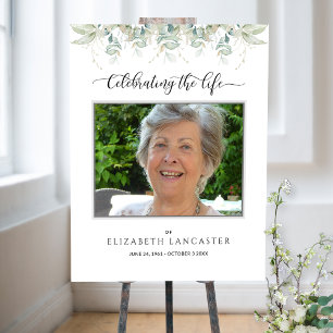 Begrüßung Foto Elegantes Grün Poster