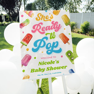 Begrüßung für Pop Baby Dusche Acrylschild