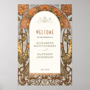Begrüßung Hochzeit Vintager Jugendstil von Mucha Poster
