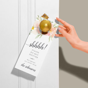 Begrüßung mit Airy Floral/Nicht stören Türanhänger