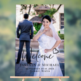 Begrüßung mit Foto Acrylschild