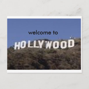 Begrüßung mit Hollywood-Postkarte Postkarte