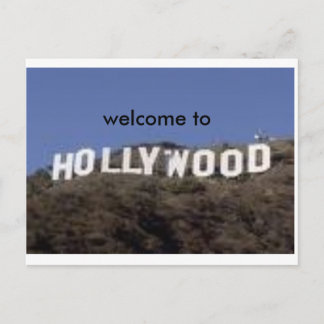 Begrüßung mit Hollywood-Postkarte Postkarte