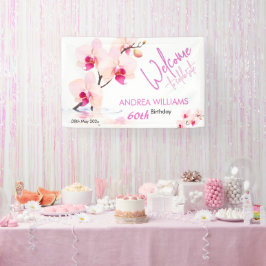 Begrüßung Orchideenblüten 60. Geburtstag Banner