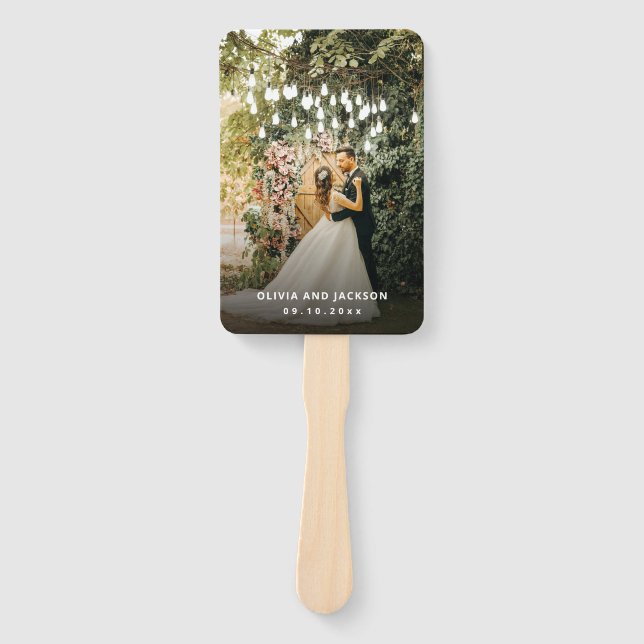 Begrüßung Party Rosa Blütengoldene Rahmen Hochzeit Fächer (Vorderseite)