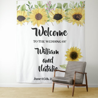 Begrüßung Sonnenblumen Tapestry Wandteppich