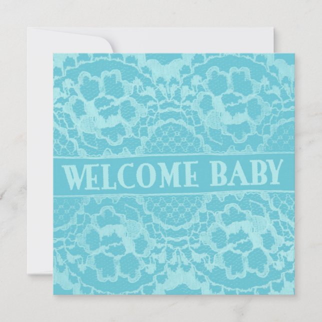 Begrüßung und Ankündigung von "Lace New Baby" (Vorderseite)