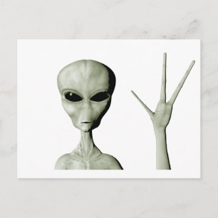 Begrüßung von Alien Postkarte
