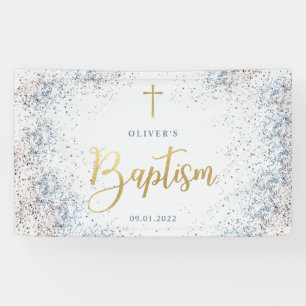 Begrüßung von Aquarellblau und Gold  Banner