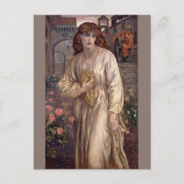 Begrüßung von Beatrice durch Dante Gabriel Rossett Postkarte