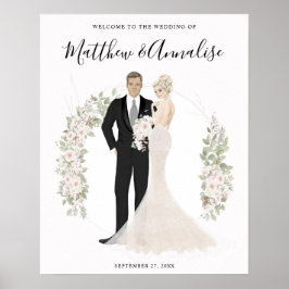 Begrüßung von Braut und Groom Wedding Poster