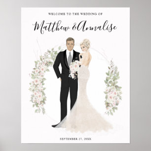 Begrüßung von Braut und Groom Wedding Poster