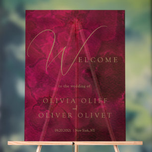 Begrüßung von Burgund Passion Acrylschild