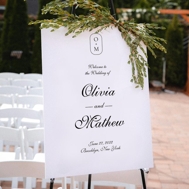 Begrüßung von formalen Skriptmonogrammen Poster (Von Creator hochgeladen)