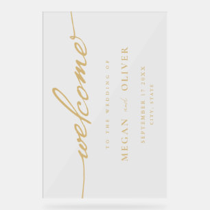 Begrüßung von Minimalistischen Skripten Acrylschild