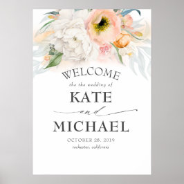 Begrüßung von Peach and Pink Vintage Poster