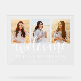 Begrüßung von Skripten für Graduiertengruppen und  Acrylschild