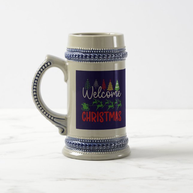 Begrüßung Weihnachten-84964 Bierglas (Links)