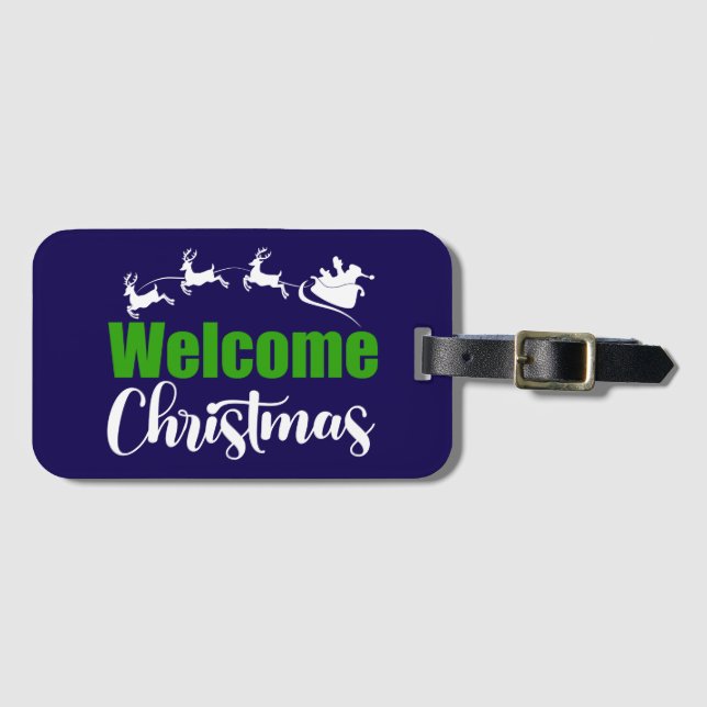 Begrüßung Weihnachten-85101 Gepäckanhänger (Vorderseite (Horizontal))
