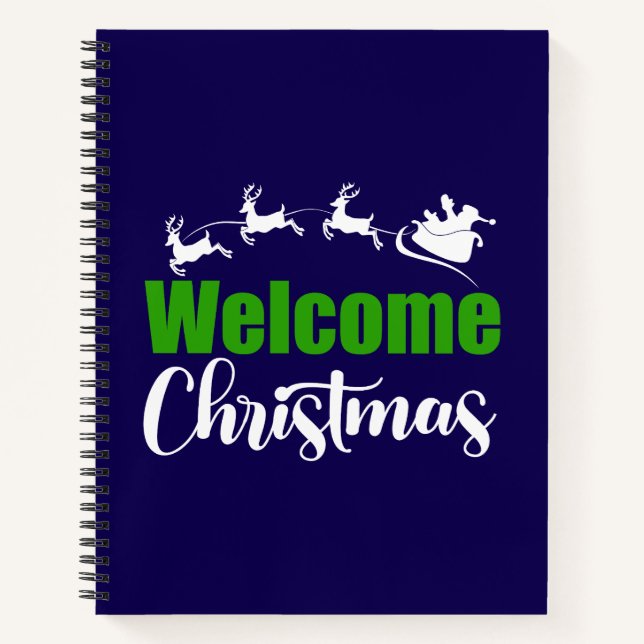 Begrüßung Weihnachten-85101 Notizbuch (Vorderseite)
