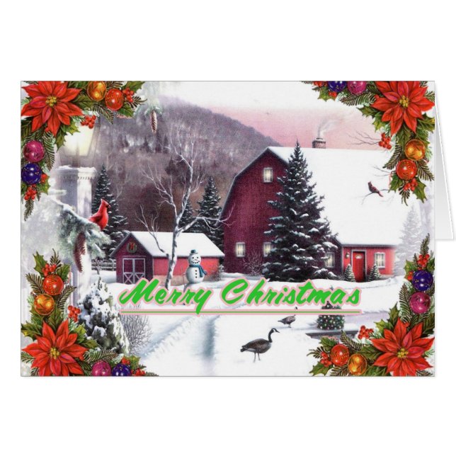 Begrüßung zu Weihnachten (Vorderseite (Horizontal))