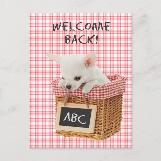 Begrüßungs-Rücken-Postkarte Postkarte (Vorderseite)