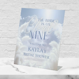 Begrüßungsabonnement auf Cloud Nine 9 Pampas Braut Sockelschild