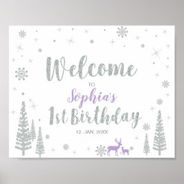 Begrüßungsabzeichen für das Wintermädchen 1. Gebur Poster