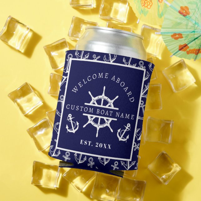 Begrüßungsanker an Bord der Nautical Navy Blue Boo Dosenkühler (In Situ Sommer)
