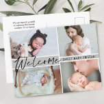 Begrüßungsankündigung von Sweet Baby Birth Postkarte<br><div class="desc">Melde mich,  wenn du Hilfe brauchst oder spezielle Wünsche hast.</div>