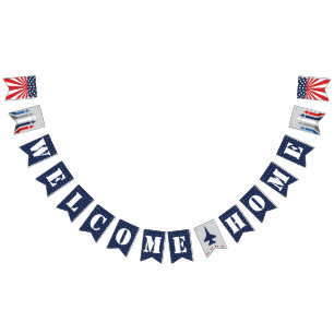 Begrüßungsbanner der Zuhause-Luftwaffe Wimpelkette