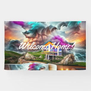 Begrüßungsbanner für Zuhause, speziell für Vinyl B Banner
