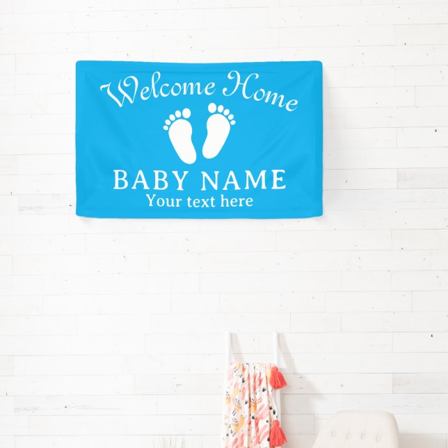 Begrüßungsbanner Zuhause Baby Feet Banner (InSitu)