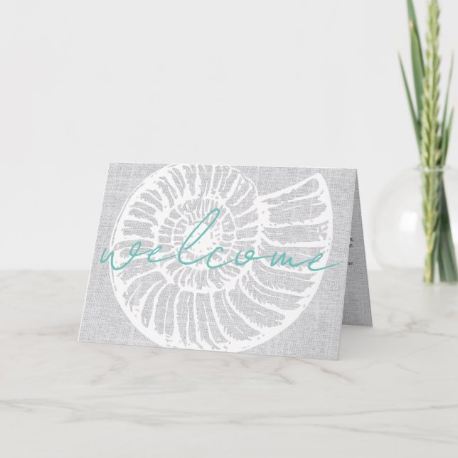 Begrüßungsbrief Beach Airbnb Card Dankeskarte (Vorderseite)