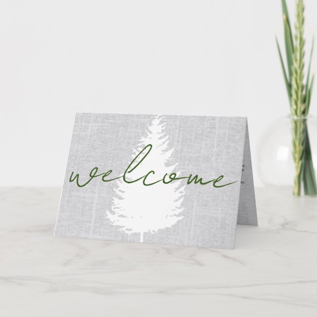 Begrüßungsbrief Cabin Airbnb Card Dankeskarte (Vorderseite)