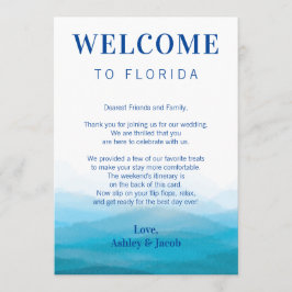 Begrüßungsbrief und Reisekarte für Ozeanwellen Programm