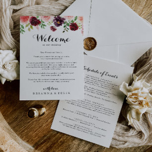 Begrüßungsbrief von Burgundy Spring Calligraphy We